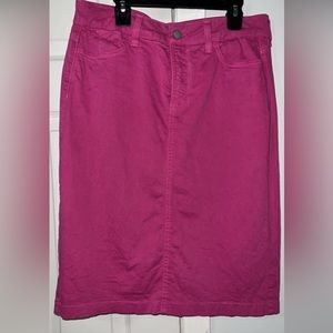 Pink Denim Skirt